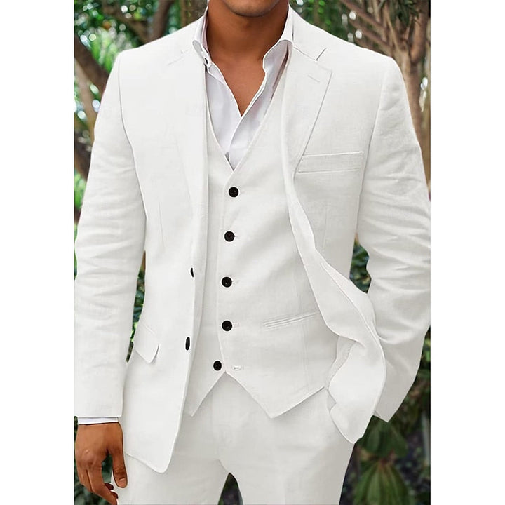 Klassische Anzugweste für Herren, perfekt passend zum Dreiteiler Set für einen stilvollen Look.