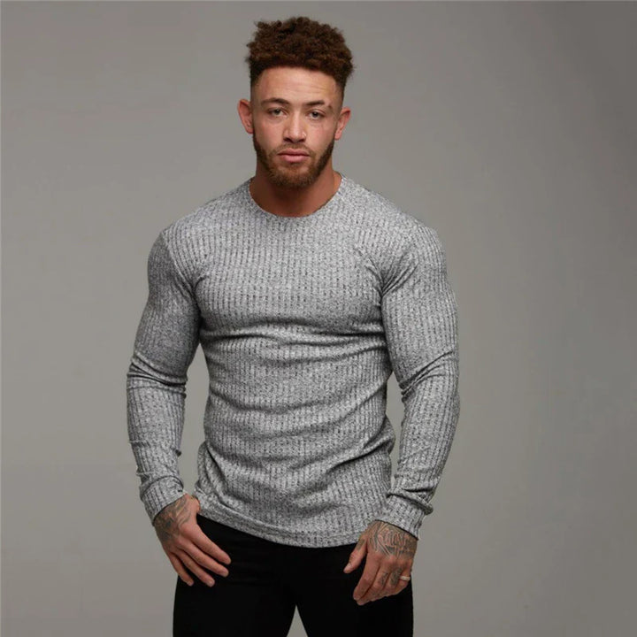 Warmer Herren Rundhals Feinstrickpullover, ideal für Herbst und Winter, bietet Komfort und Stil.
