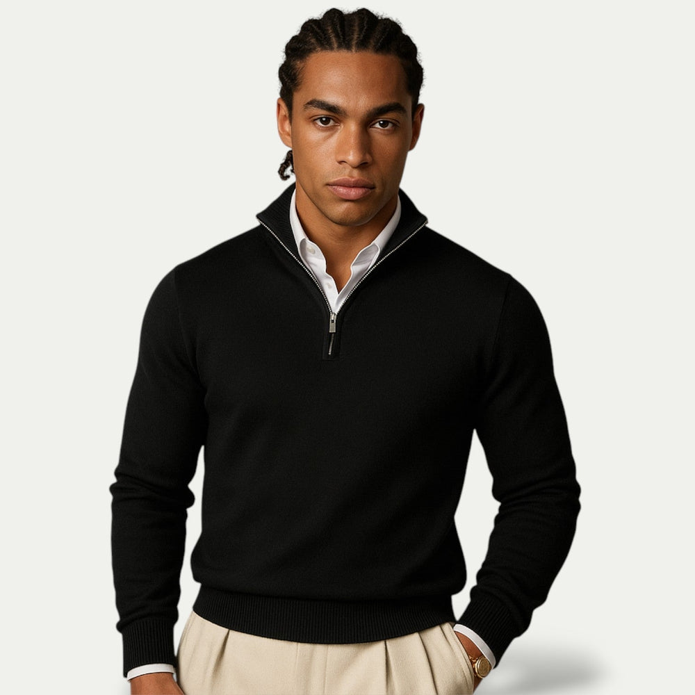 Vielseitiger Herren Halbzipper Pullover "Owen", ideal für Freizeit und Büro. Stilvoll & komfortabel.