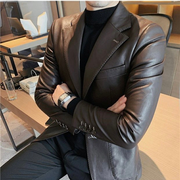 Hochwertiger Herren Lederblazer "Maverik", ein Muss für jede elegante Herren-Garderobe. Zeitlos & stilvoll.