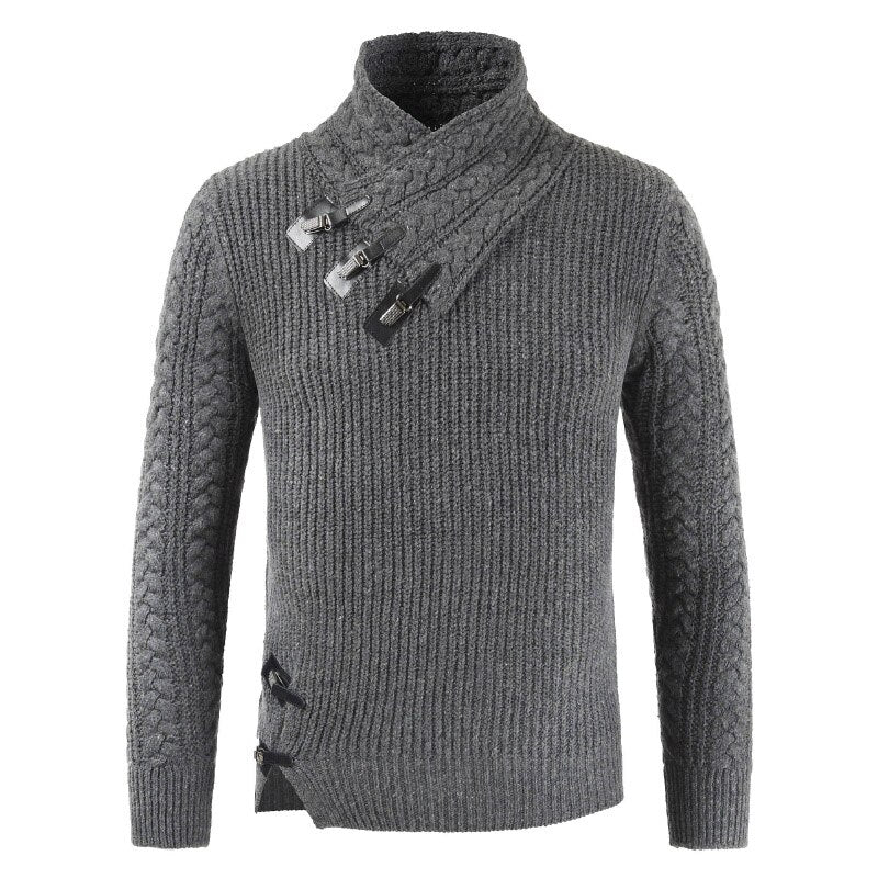 Hochwertiger Herren Winterpullover, langarm und warm, ideal für Freizeit und Business.