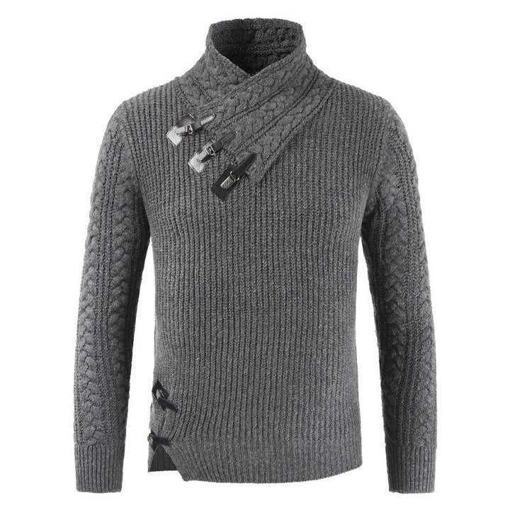 Hochwertiger Herren Winterpullover, langarm und warm, ideal für Freizeit und Business.