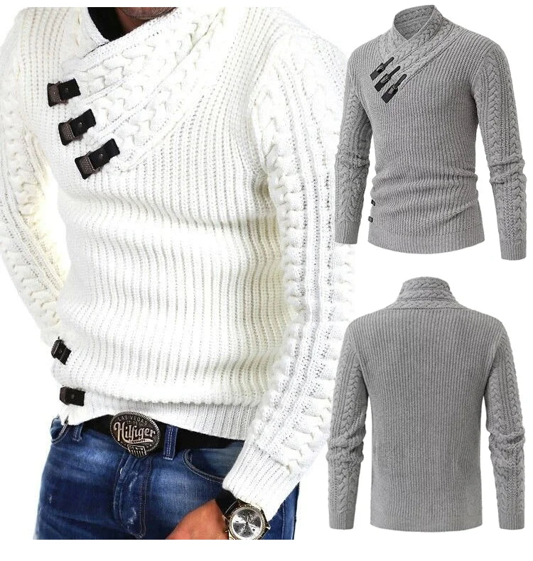 Komfortabler Herren Langarm-Pullover, luxuriös und vielseitig, perfekt als Geschenkidee für Männer.