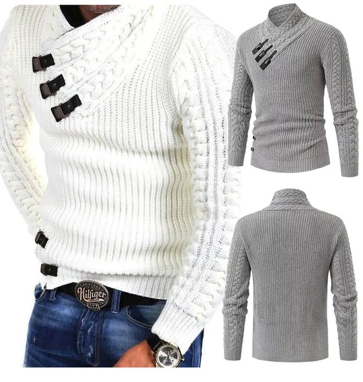 Komfortabler Herren Langarm-Pullover, luxuriös und vielseitig, perfekt als Geschenkidee für Männer.