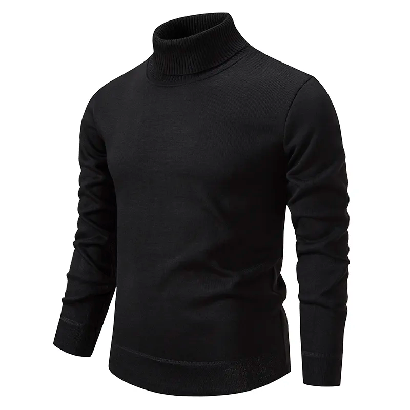 Weicher Herren Rollkragenpullover in Grau, komfortabel und warm, ein Basic für Herbst- und Wintermode.