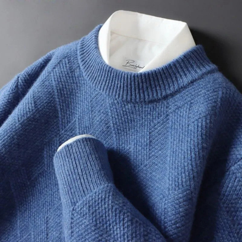 Eleganter Herren Winterpullover in Grün. Bequem & vielseitig, ein Must-have für die Männermode.