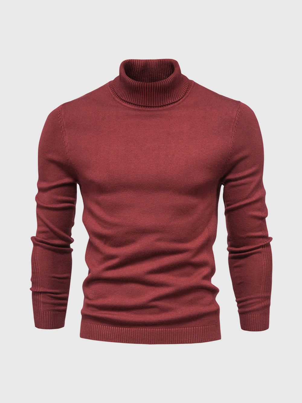 Bequemer schwarzer Herren Rollkragenpullover Slim Fit, ideal für Herbst & Winter.