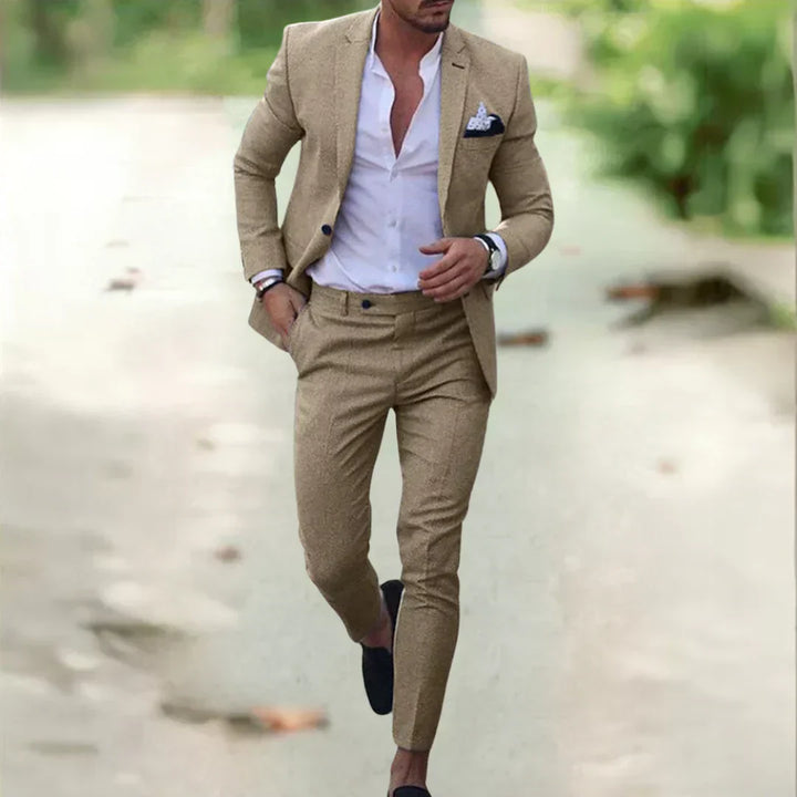 Eleganter 2-teiliger Herren Sommeranzug Slim Fit, ideal für Business, Hochzeiten & festliche Abendveranstaltungen.
