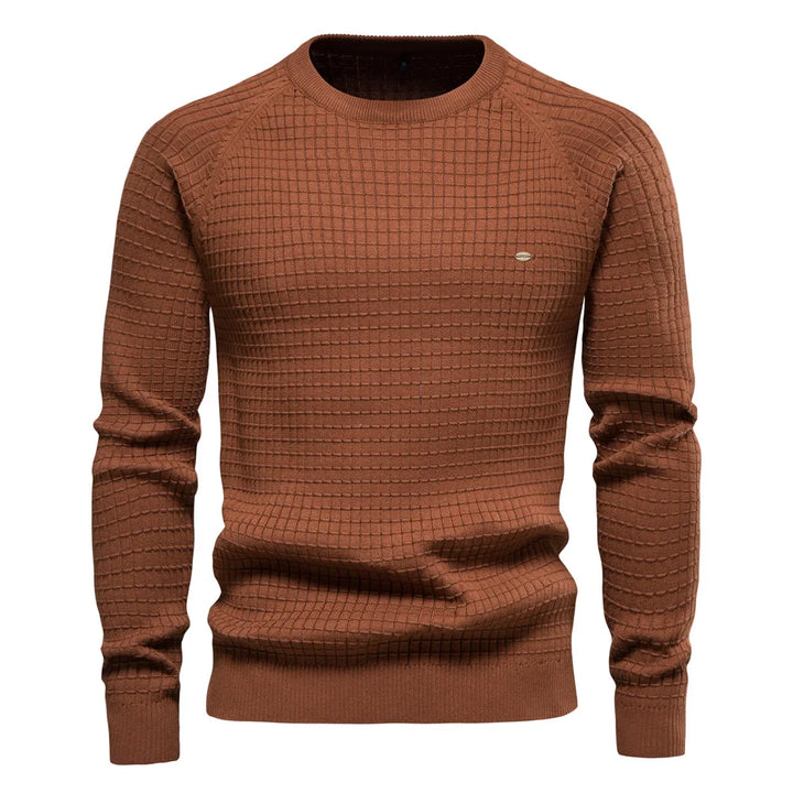 Eleganter Herren Business-Pullover, ein zeitloser Crewneck aus Feinstrick für professionelle und schicke Looks.