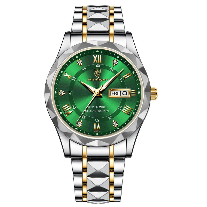 Alltagstaugliche Herrenuhr mit präzisem Quarzwerk, Leuchtzeigern & Datumsanzeige. Elegantes Männer Accessoire.