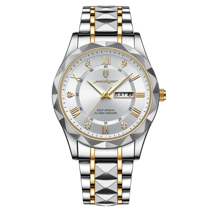 Robuste Herren Armbanduhr mit elegantem Design, präzisem Quarzwerk & Leuchtzeigern. Idealer Zeitmesser.