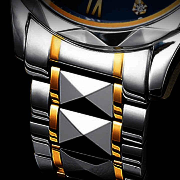 Präzise Herrenuhr mit Quarzwerk, Datumsanzeige und Leuchtzeigern. Zuverlässiger Zeitmesser für Männer.