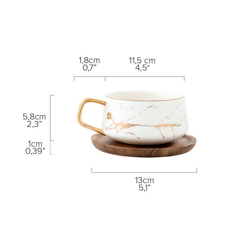 Vielseitiger Kintsugi Becher, 320 ml, als Tasse für Heißgetränke oder als stilvolles Wohnaccessoire.