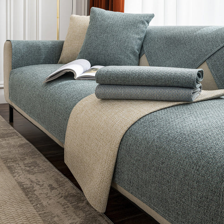 Atmungsaktiver Leinenüberwurf für Sofa, skandinavisch & modern. Perfekter Sofaschutz.