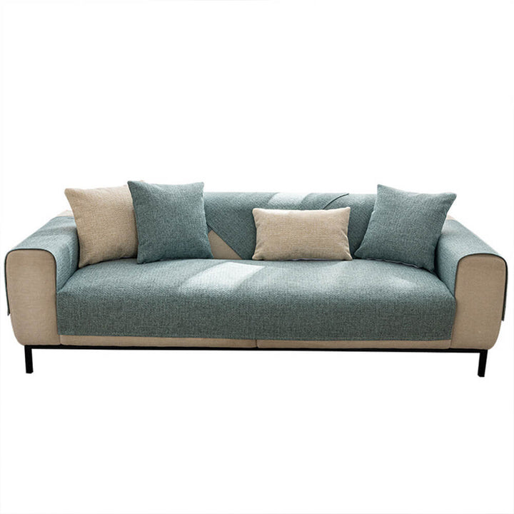 Eleganter Sofabezug aus Leinen, langlebig, atmungsaktiv und ideal für jedes Wohnzimmer.