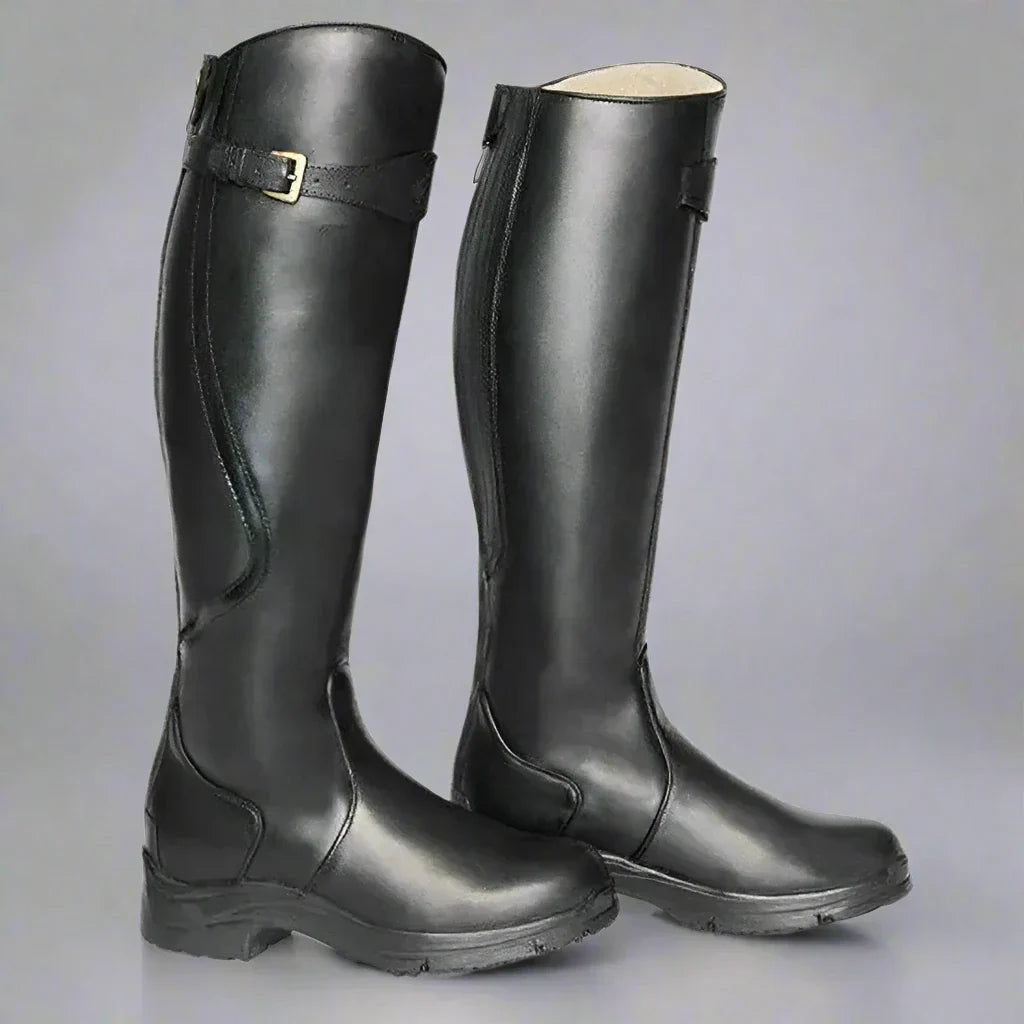 Kniehoher, bequemer Damen Reitstiefel Sofia, orthopädisch, perfekt für Reiterinnen.