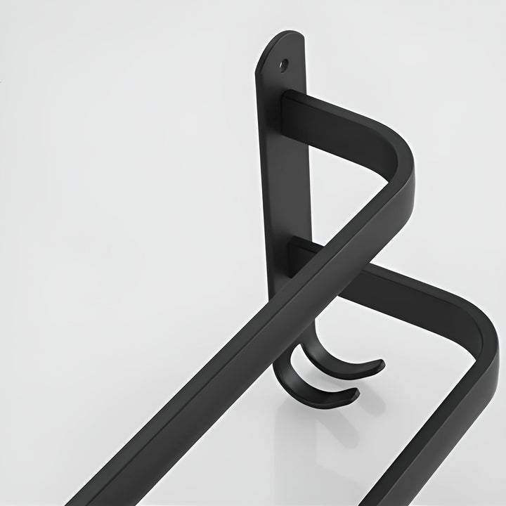 Platzsparender Aluminium Handtuchhalter in modernem Design, wandmontiert, perfekte Handtuchablage.