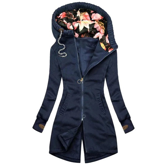 Eleganter, warmer langer Damen Wintermantel Mara für kalte Tage und stilvolle Auftritte.