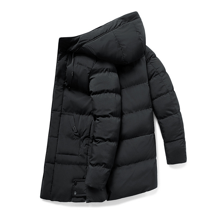 Sportlicher Herren Parka, wasserdicht, warm und atmungsaktiv, mit Kapuze. Perfekte Outdoor-Winterjacke.