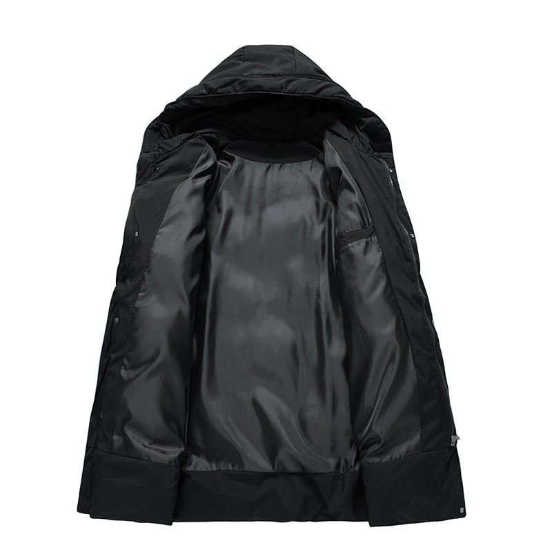 Eleganter, wasserdichter Herren Parka, vielseitig für Outdoor & Casual. Warme Winterjacke mit Kapuze.