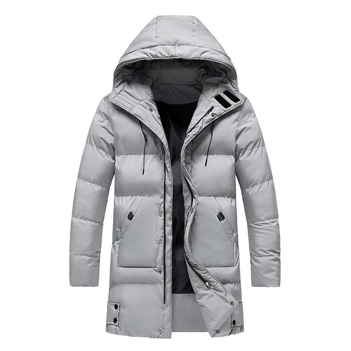 Casual Herren Parka Jacke, wasserdicht & warm, mit Kapuze. Elegante Wintermode für Herren mit optimalem Kälteschutz.