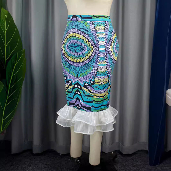 Modischer figurbetonter Rüschenrock für Damen, perfekt für Sommer, Freizeit & stilvolle Anlässe.