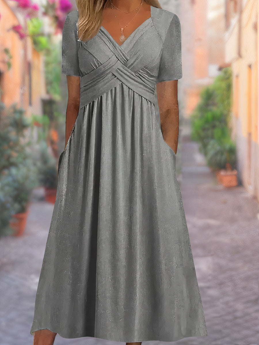 Bequemes und stilvolles Damen Ceola Midikleid mit eleganter Bauchbedeckung für modebewusste Frauen, Alltag & Fest.