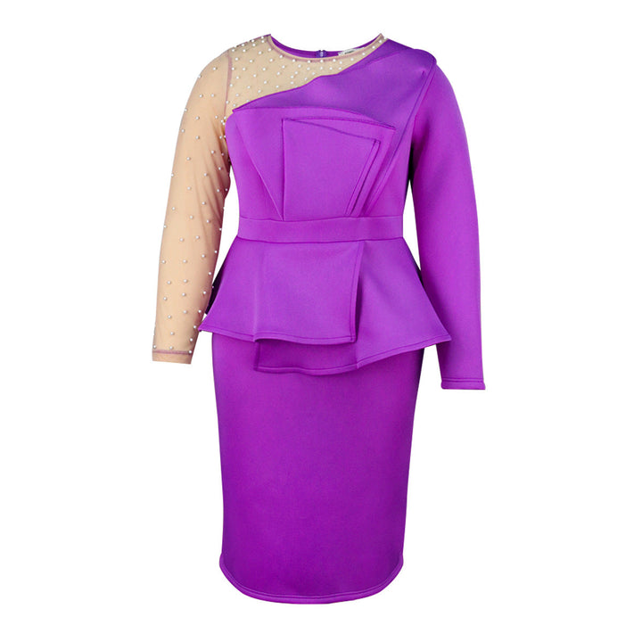 Damen Abendkleid mit Puffärmeln, elegant und figurbetont geschnitten. Ideal als Partykleid für festliche Events.