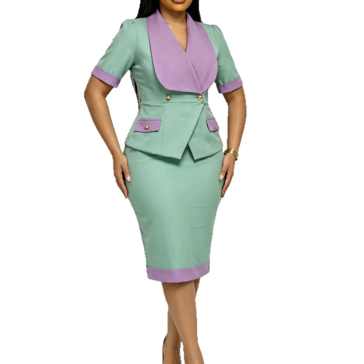 Stilvolles Damen Blazerkleid, geeignet als Büro- oder Sommerkleid, mit eleganten Kontrasten.