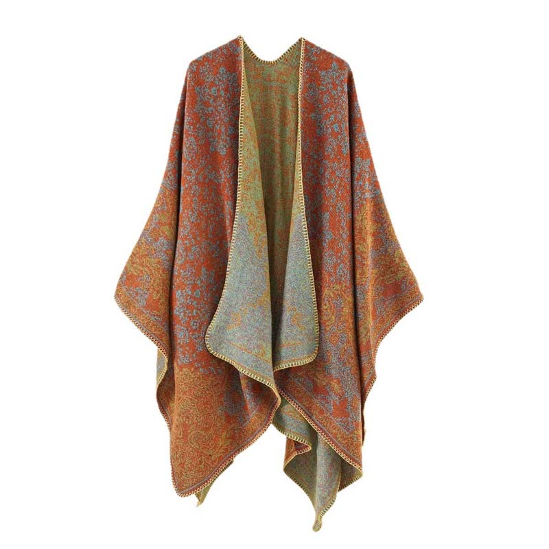 Vielseitiges Damen Jacquard Schultertuch als stilvoller Schal oder Überwurf, ganzjährig tragbar, elegant.
