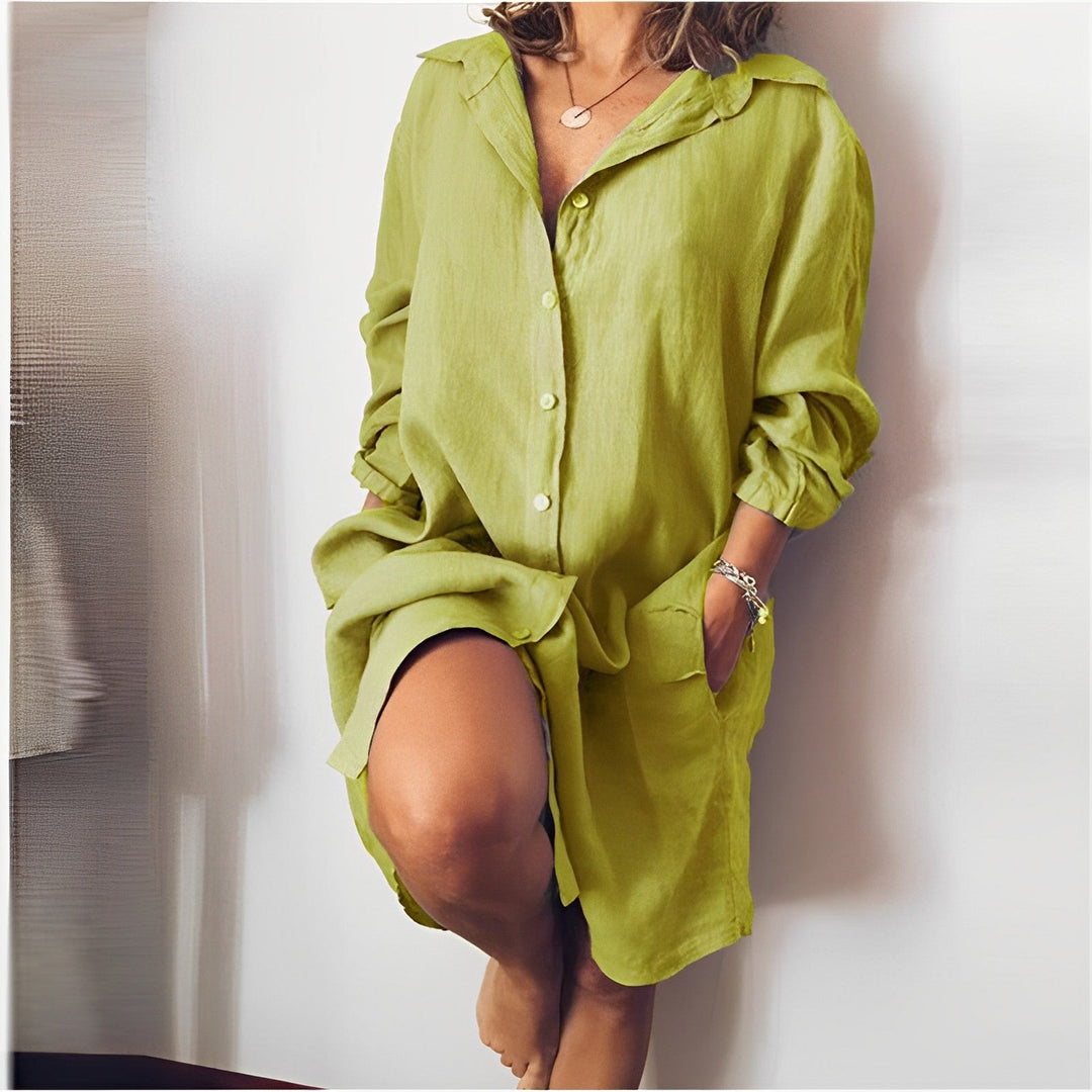 Zeitloses Damen Langarmkleid, stilvoll und komfortabel, eine perfekte Ergänzung zur Damenmode.