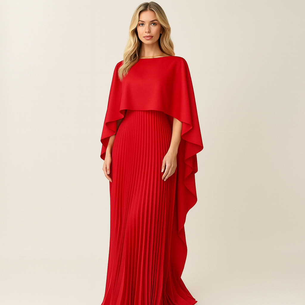 Fließendes, elegantes Damen Maxikleid Amelie in festlichem Stil, bodenlang für besondere Anlässe & Gala.