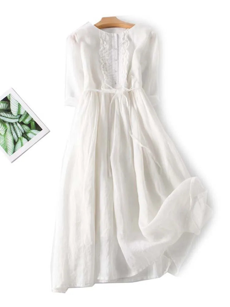 Langes Sommerkleid für Damen, luftig und komfortabel, perfekt als Strand- oder Freizeitkleid.