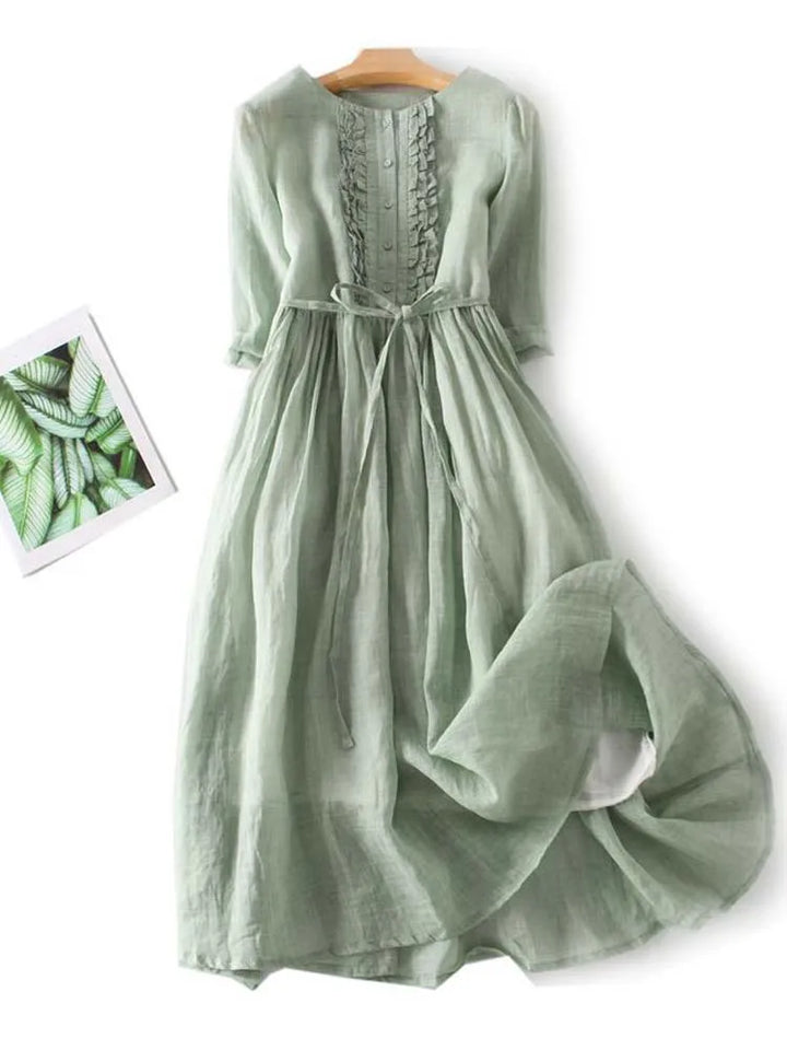 Grünes Damen Maxikleid, stilvoller Sommer-Chic, fließend und bequem für Frühling & Sommer.