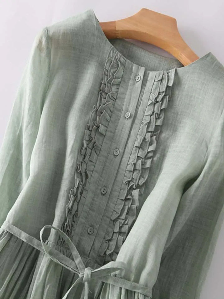 Rosa langes Damen Sommerkleid, komfortabel und elegant, ideal für Freizeit und Strandtage.