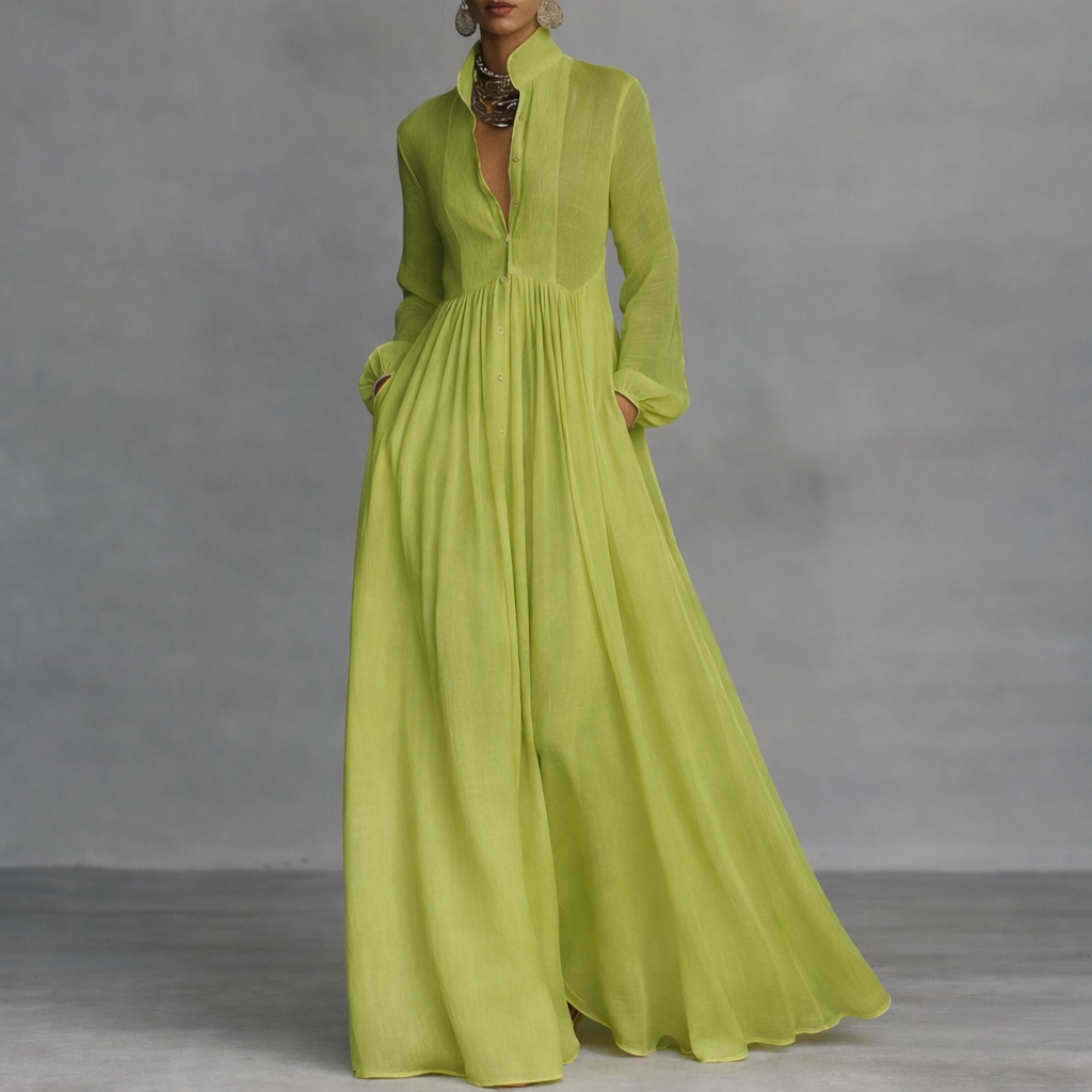 Elegantes Damen Maxikleid, fließend geschnitten, perfekt für stilvolle Anlässe und besondere Momente.