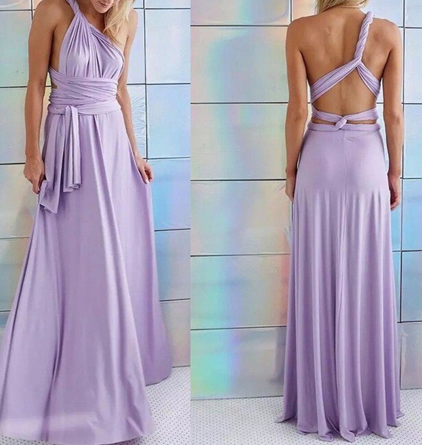 Vielseitiges Damen Maxikleid, als Multikleid flexibel an verschiedene Anlässe anpassbar. Elegant & festlich.