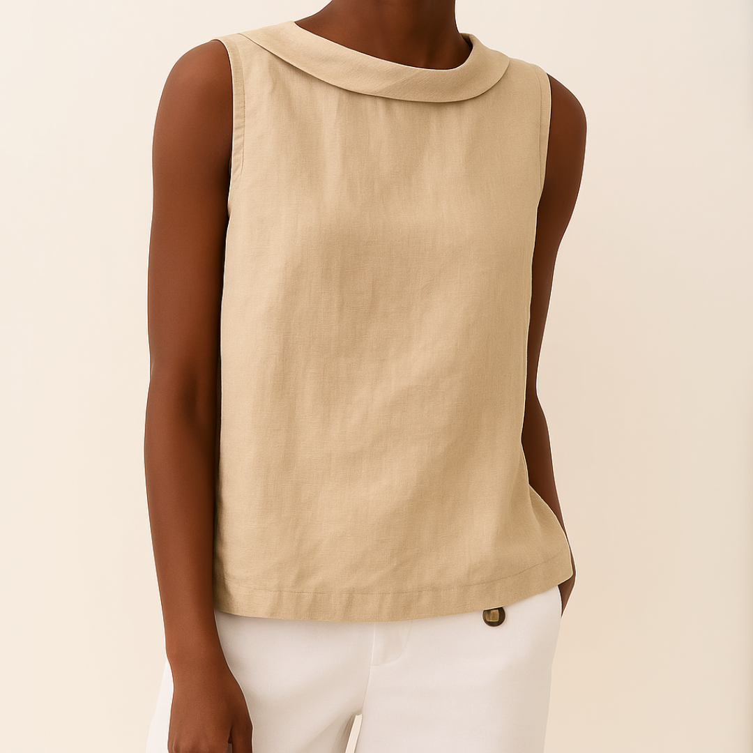 Damen Ärmelloses Rollkragentop, elegant kombiniert für den Business-Look, professionell.