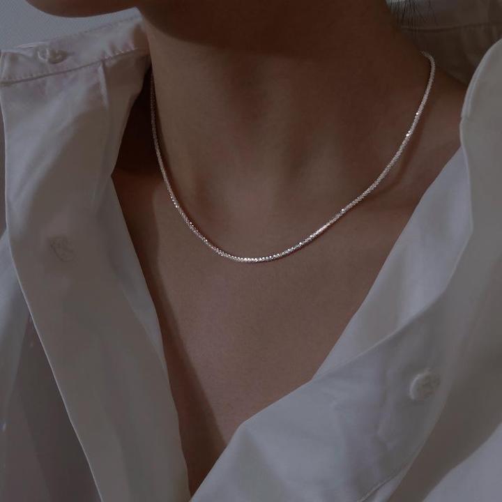 Modernes Damen Halsketten-Set mit zwei Ketten aus 925 Sterlingsilber, perfekt für jeden Anlass.