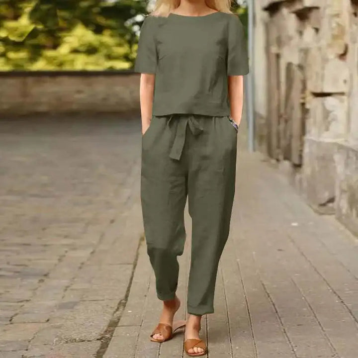 Modisches zweiteiliges Damen Sommer Anzug Set für Business Casual oder Freizeit, atmungsaktiv & bequem.