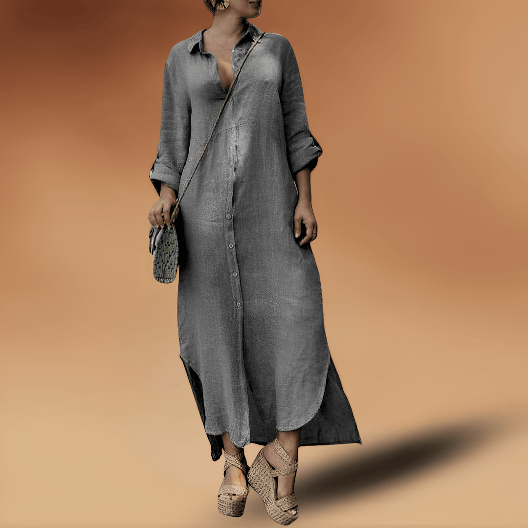 Elegantes Damen Sommer Maxikleid. Luftiges langes Frauenkleid, perfekt für Freizeit, Strand und warme Tage.