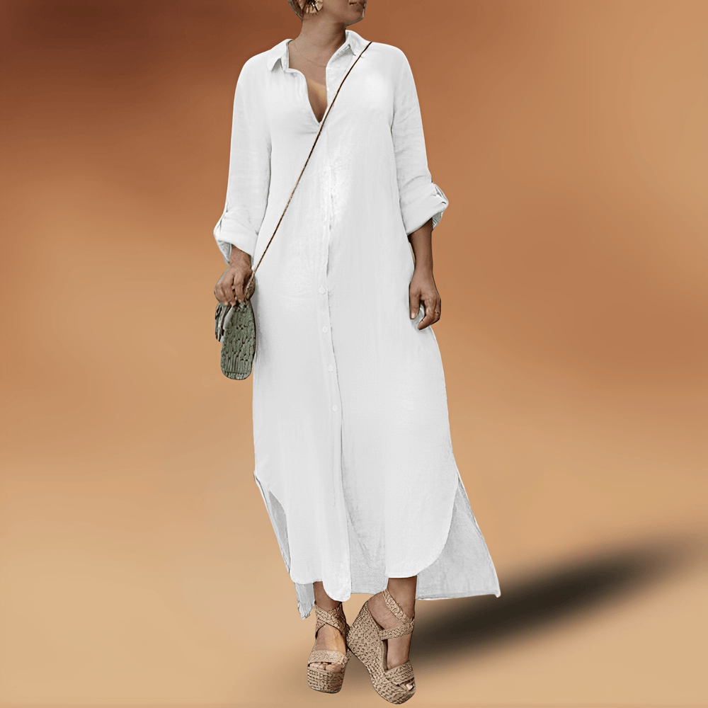 Vielseitiges Damen Maxikleid für den Sommer. Langes, bequemes Sommerkleid, ideal für Casual-Looks & Freizeit.