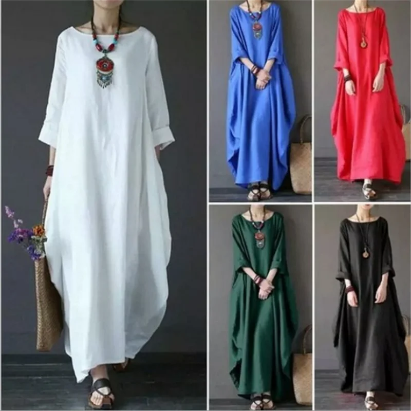 Vielseitiges, lässiges Damen Sommerkleid. Bequemes Freizeitkleid für Frühling und Sommer, elegant und komfortabel.