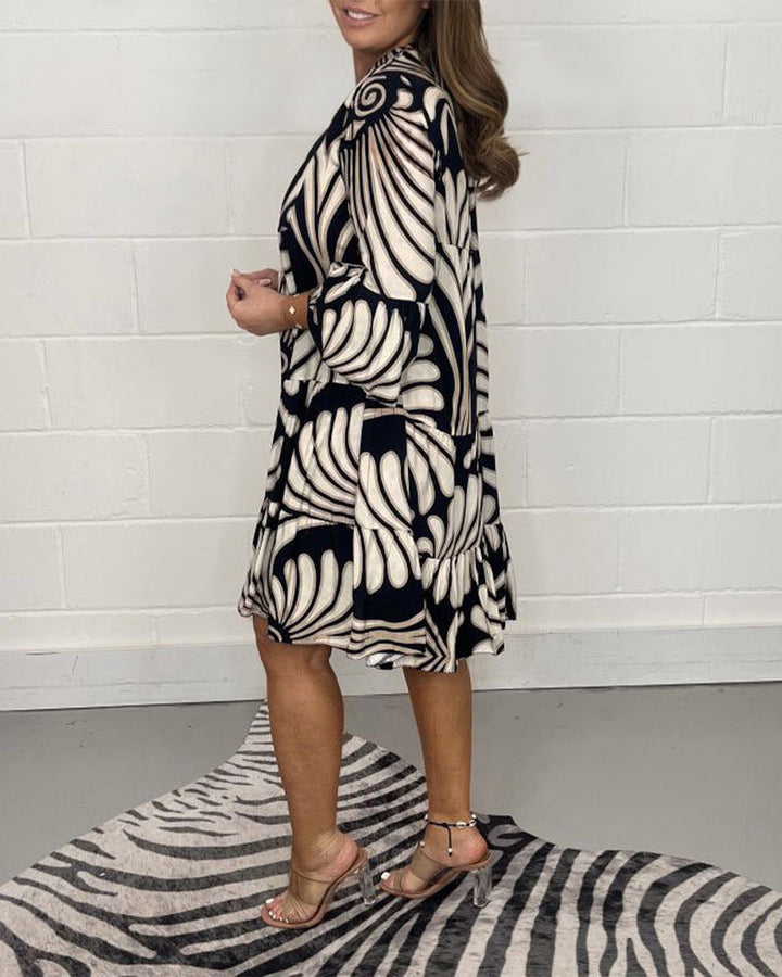 Vielseitiges Damen Midikleid mit V-Ausschnitt, bequem für Freizeit & Alltag, auch in großen Größen erhältlich.