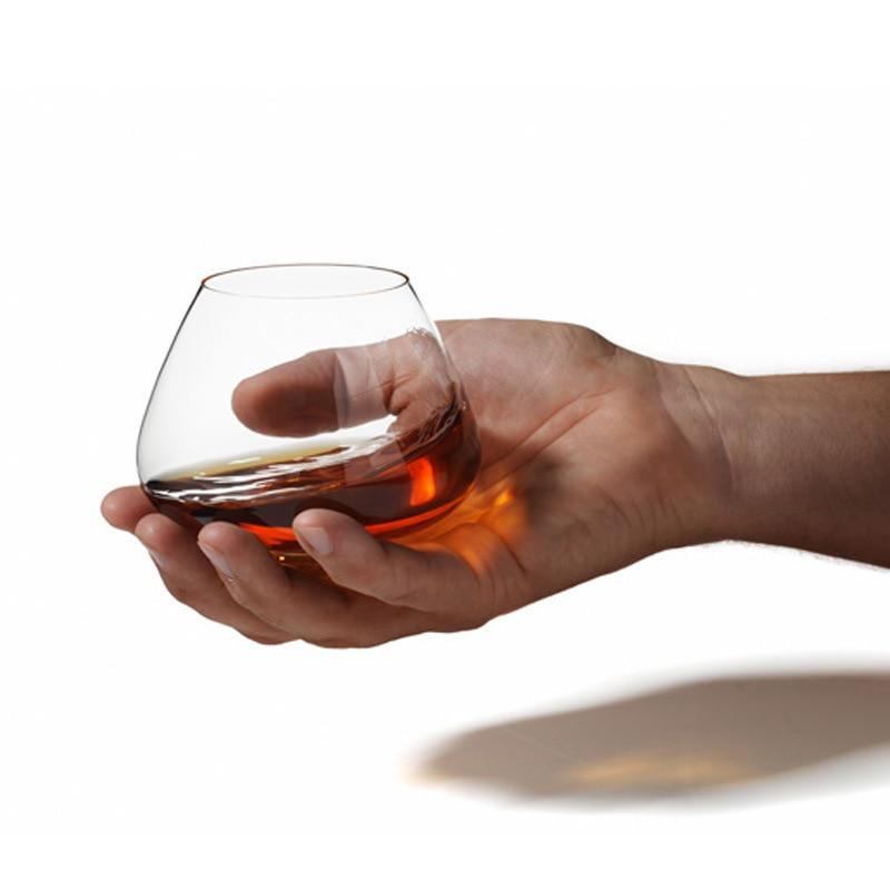Modernes, drehbares Whiskyglas aus Glas für optimalen Genuss von Whisky, Cognac oder Likör. Perfektes Trinkglas.