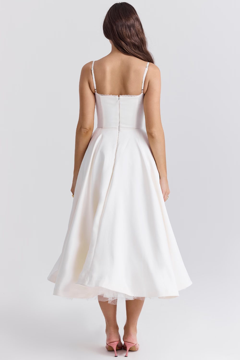 Elegantes Evelina Trägerkleid in Blau, schickes Sommerkleid, festlich & bequem.