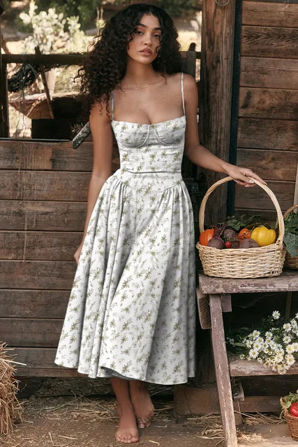 Klassisches Damen Abendkleid mit Korsett-Design, in Dunkelblau, für zeitlose Eleganz.
