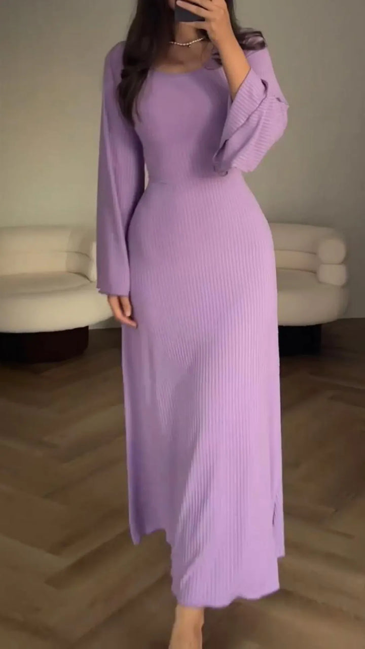 Modisches figurbetontes Damen Maxikleid mit Schnürgürtel & eleganten Flatterärmeln, Abendgarderobe.