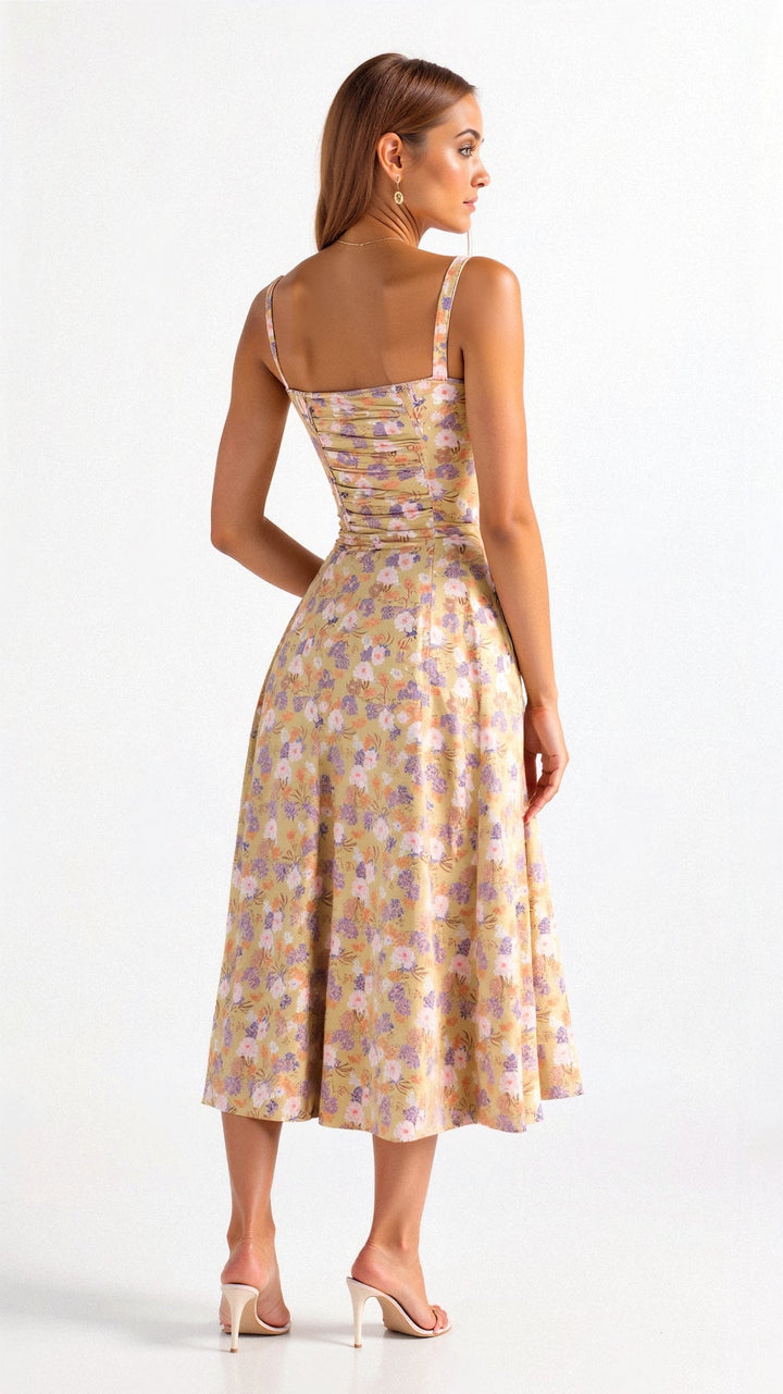 Damen Taillenkleid, elegant & figurbetont, ideal für Sommerpartys und schicke Abendoutfits.