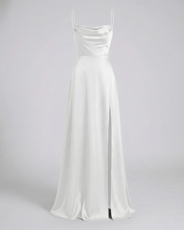 Stilvolles ärmelloses Damen Maxikleid, fließend und elegant für festliche Anlässe und Sommerpartys.